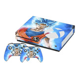 Adesivo Skin Xbox One S Goku Super Sayajin Blue