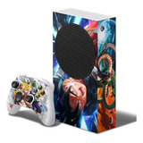 Adesivo Skin Xbox Series S E Dois Controles Dragon Ball Z B5
