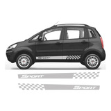 Adesivo Sport Fiat Idea Faixa Lateral Tuning Acessório La