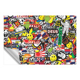 Adesivo Sticker Bomb Para Carro Moto Capacete Bike