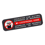 Adesivo Toca fitas Com Código Segurança Locktronic Chevrolet
