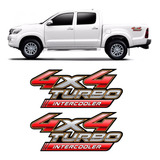 Adesivo Toyota Hilux 4x4 Turbo Intercooler Par 2011