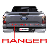 Adesivo Traseira Vermelho Refletivo Ford Ranger 2023 2024 