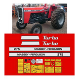 Adesivo Trator Massey Ferguson Mf 275 Turbo Etiqueta Mk Cor Padrão