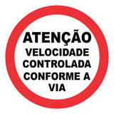Adesivo Velocidade Controlada 23cmx23cm Carro Vidro Aviso