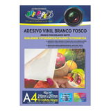 Adesivo Vinil A4 Branco Fosco À Prova D água 10fls Off Paper