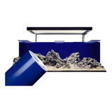 Adesivo Vinil Azul Para Aquário 120cm X 50cm Painel