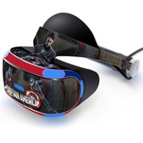 Adesivo Vinil Captain America Oculos Vr Zvr2 Playstation Ps4