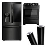 Adesivo Vinil Envelopamento Geladeira Móveis Vidro Autocolante Impermeável Preto Fosco 3m X 70cm 