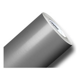 Adesivo Vinil Envelopamento Plotagem 1m X 50cm Banners Toten Cor Cinza Escuro Semi Brilho
