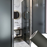 Adesivo Vinil Jateado Fumê Box À Prova D agua 2m X 50cm