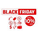 Adesivo Vinil Para Vitrine Mural Promoção Black Friday