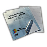 Adesivo Vinil Prateado Brilhante Jato De Tinta A4 30 Folhas 
