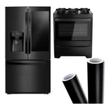 Adesivo Vinil Preto Fosco P Geladeira E Armarios 4m X 1m