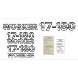 Adesivo Volkswagen 17 180 Worker Emblema