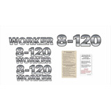 Adesivo Volkswagen 8 120 Etiquetas Worker Resinado 17797