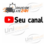 Adesivo Youtube Seu Canal Personalizado 30cm
