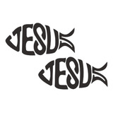 Adesivos 0033 Jesus Peixe 2 Unid Evangélico Religioso Fé