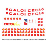 Adesivos Antiga Bicicleta Caloi Ceci Fiori Vermelho