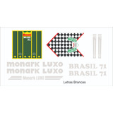 Adesivos Antiga Bicicleta Monark Luxo 71 Letras Brancas