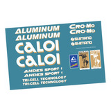 Adesivos Antiga Caloi Aluminum Andes Sport 1 Branco dourado