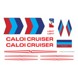 Adesivos Antiga Caloi Cruiser Light 1987 Mod 2 Azul vermelho