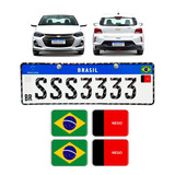 Adesivos Bandeira Brasil E Paraíba Placa