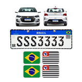 Adesivos Bandeira Brasil são Paulo Placa