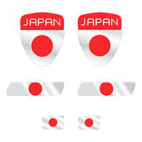 Adesivos Bandeira Japão Emblema Escudo Placa