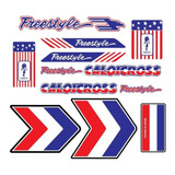 Adesivos Caloi Cross Freestyle Light Americana