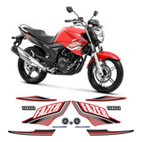 Adesivos Compatível Com Fazer 250 Blue Flex 2015 Vermelha