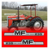 Adesivos Compatível Massey Ferguson Mf 235 Kit Completo R455 Cor Padrão