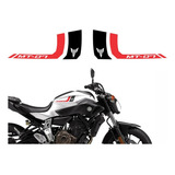 Adesivos Compatível Tanque Mt 07 Mt07 Vermelho E Preto R303