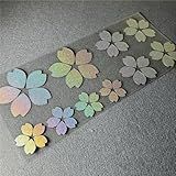 Adesivos Criativos De Flores De Cerejeira Com Pétalas E Folhas De Motocicleta Adesivos De PVC Para Carroceria Automotiva Laser De Estrela 