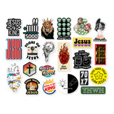 Adesivos Cristão Bíblia Deus Jesus Carro Moto Capacete 22un 