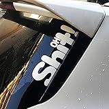 Adesivos De Carro Para Palavras Engraçadas Texto Oh Shit Decalque Auto Frente Traseira Para Brisa Janela Fita Aplique Impermeável 200 Mm X 60 Mm Prata Branca