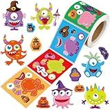 Adesivos De Monstro De Halloween Para Crianças Faça Seu Próprio Monstro Adesivo De Cena Enrolado Para Sala De Aula- Festa Escolar Em Casa