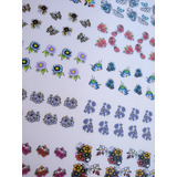 Adesivos De Unha Florais 06 Cartelas 72 Adesivos