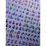 Adesivos De Unha Florais 72 Adesivos Em 06 Cartelas