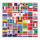Adesivos Decorativos Bandeiras Países Diversos Viagem