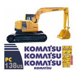 Adesivos E Etiquetas Compatível Escavadeira Komatsu Pc 138us