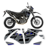 Adesivos Emblemas Yamaha Xt 660r 2015 A 2024 Completa Preta