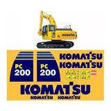 Adesivos Escavadeira Komatsu Pc 200 Pc200   Etiquetas Mk Cor Padrão