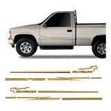 Adesivos Faixa D20 Silverado 2000 Emblema Resinado Lateral