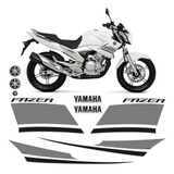 Adesivos Fazer 250 2014 Moto Branca Emblemas Logo Yamaha