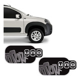 Adesivos Fiat Uno Way 2012 Emblema Lateral Alto Relevo Par