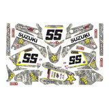Adesivos Gráficos Motocross Compatível Rmz 450 0 20mm R877 Cor Personalizado
