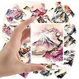 Adesivos Grandes 24 Peças 6 35 Cm X 8 88 Cm Cada Aquarela Japão Fuji E Sakura Cartões Postais Vintage Ilustrações De Livros Reimpressão