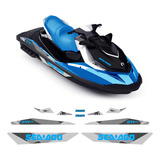 Adesivos Jet Ski Sea Doo Gti 130 2019 Personalizado Azul