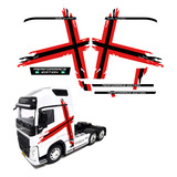 Adesivos Miniatura 1 32 Volvo Fh Performance Vermelho Preto